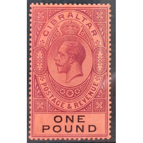 275 - GIBRALTAR. 1912-24 £1 M. SG85. (1)