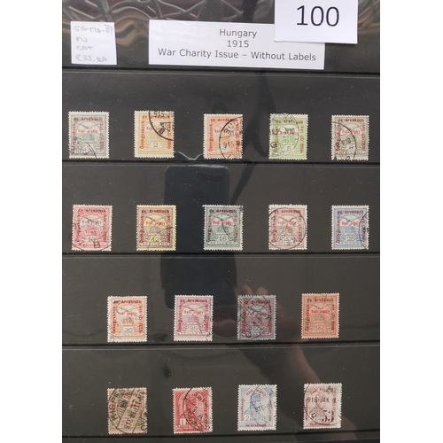 100 - FOREIGN COUNTRIES.  A collection of c.1914 to 1920's issues on stocksheets in binder  M and FU incl.... 