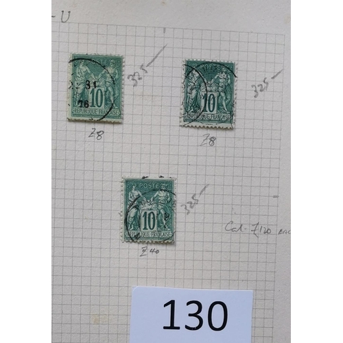 130 - ***VIDEO AVAILABLE*** FRANCE.  A collection of 1876-85 'N' under 'U' issues  some M incl. 10c and 20... 