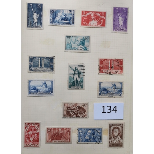 134 - FRANCE.  A good middle period collection in album  much M incl. 1929-33 defins to 20f red-brown  193... 