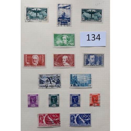 134 - FRANCE.  A good middle period collection in album  much M incl. 1929-33 defins to 20f red-brown  193... 