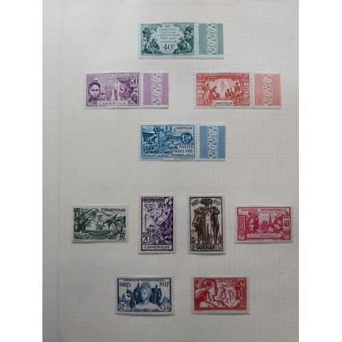 142 - FRANCE.  COLONIES. Middle period collection on leaves  the majority M incl. a good range of 1931 Col... 