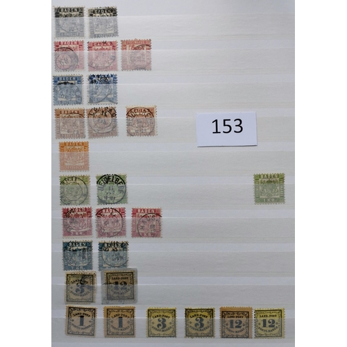 153 - GERMANY.  GERMAN STATES. A mainly used collection in stockbook  various States. (100's)