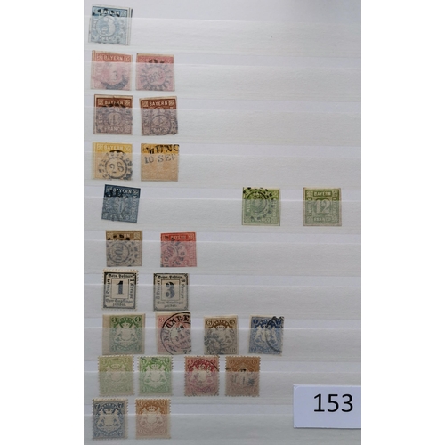 153 - GERMANY.  GERMAN STATES. A mainly used collection in stockbook  various States. (100's)