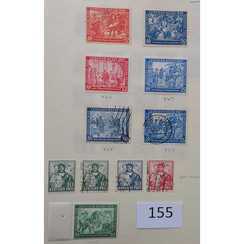 155 - GERMANY.  Early to c.1960's collection  noted some better 1949 to early 1950's commem sets used  All... 