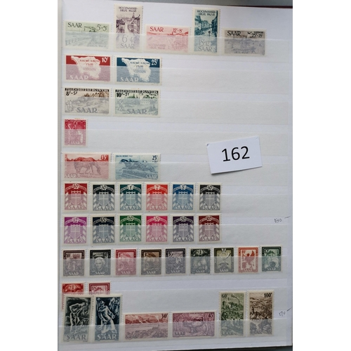 162 - GERMANY.  SAAR. Collection in stockbook  value in M 1940's  1950's issue incl. 1948 to 200f  1949 Of... 