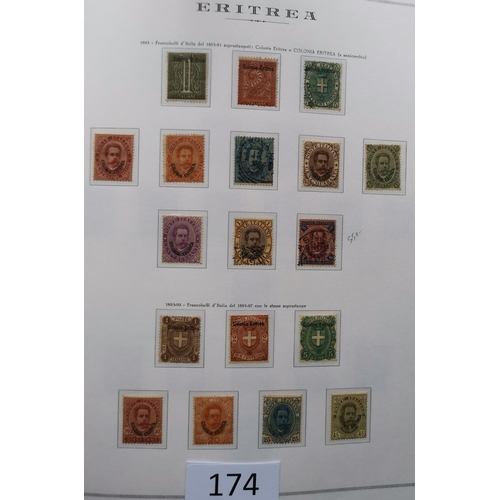 174 - ***VIDEO AVAILABLE*** ITALY.  COLONIES. A valuable collection in superb Marini boxed printed hingele... 