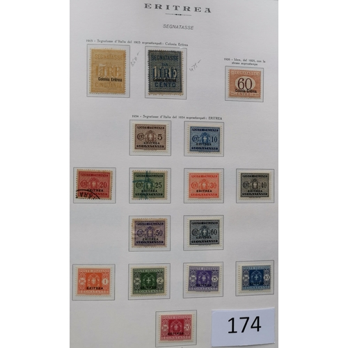 174 - ***VIDEO AVAILABLE*** ITALY.  COLONIES. A valuable collection in superb Marini boxed printed hingele... 