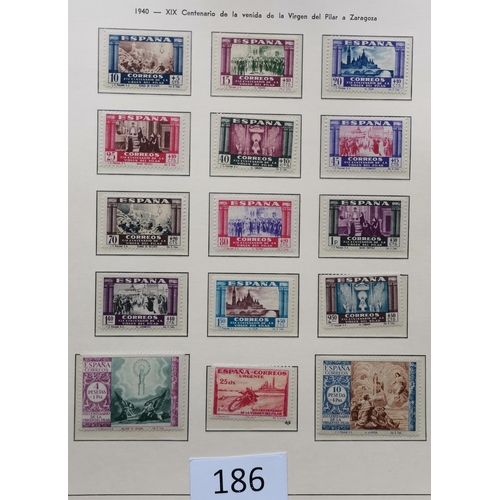 186 - ***VIDEO AVAILABLE*** SPAIN.  A fine specialised collection of c.1936-1950 issues in boxed album  ma... 