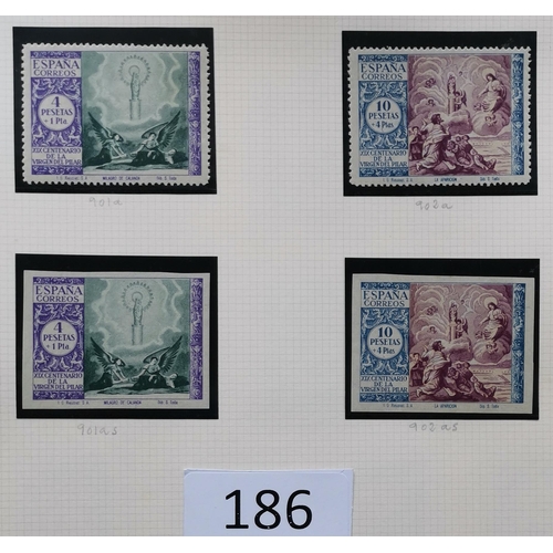 186 - ***VIDEO AVAILABLE*** SPAIN.  A fine specialised collection of c.1936-1950 issues in boxed album  ma... 