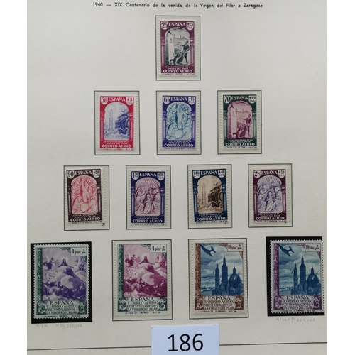 186 - ***VIDEO AVAILABLE*** SPAIN.  A fine specialised collection of c.1936-1950 issues in boxed album  ma... 