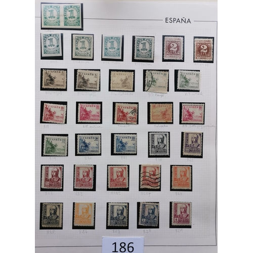 186 - ***VIDEO AVAILABLE*** SPAIN.  A fine specialised collection of c.1936-1950 issues in boxed album  ma... 