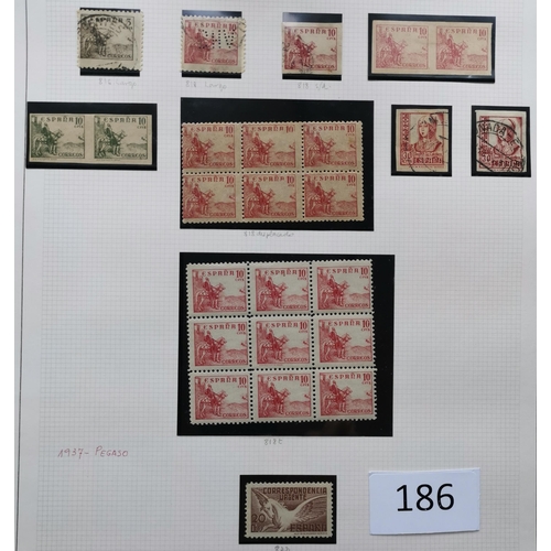 186 - ***VIDEO AVAILABLE*** SPAIN.  A fine specialised collection of c.1936-1950 issues in boxed album  ma... 