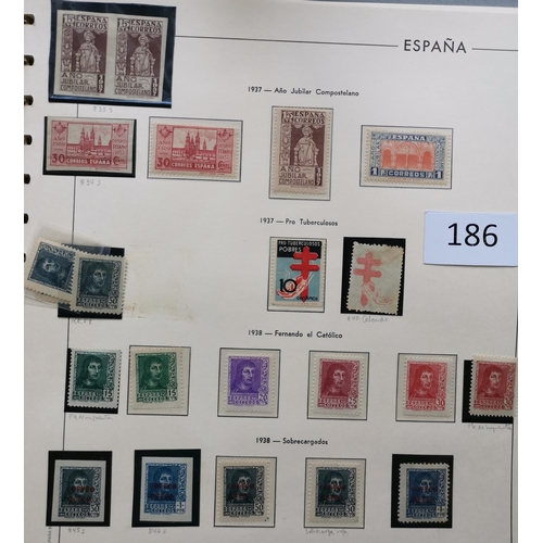 186 - ***VIDEO AVAILABLE*** SPAIN.  A fine specialised collection of c.1936-1950 issues in boxed album  ma... 