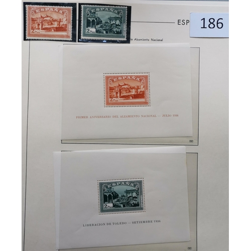 186 - ***VIDEO AVAILABLE*** SPAIN.  A fine specialised collection of c.1936-1950 issues in boxed album  ma... 