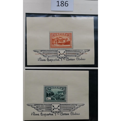 186 - ***VIDEO AVAILABLE*** SPAIN.  A fine specialised collection of c.1936-1950 issues in boxed album  ma... 