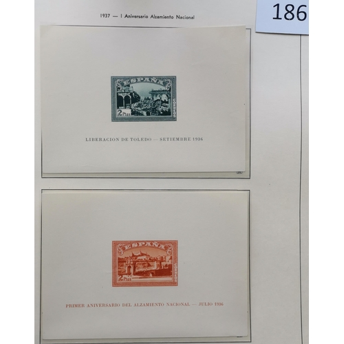 186 - ***VIDEO AVAILABLE*** SPAIN.  A fine specialised collection of c.1936-1950 issues in boxed album  ma... 