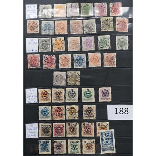 188 - ***VIDEO AVAILABLE*** SWEDEN.  A used collection in stockbook  incl. 1855-58 4s x 5 incl. grey-blue ... 