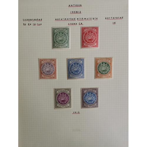 217 - ANTIGUA.  M and U ranges on leaves and stocksheets  value in KEVII-KGV  varied condition  incl. 1903... 