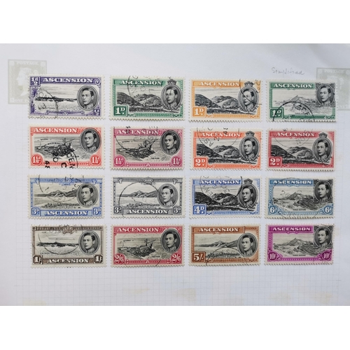 230 - ASCENSION.  Fine used range of 1938-53 defins to 2/6d  5/- and 10/- (5 of each) incl. various perfs.... 