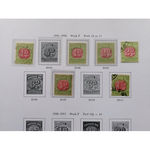 250 - AUSTRALIA.  POSTAGE DUES. Collection of 1902-1936 issues M or U with vals to 5/- (2). (53)