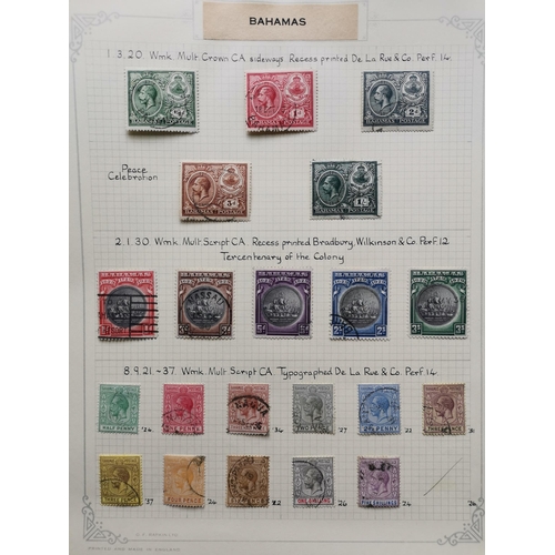 254 - BAHAMAS.  1906-1935 used collection  mainly fine  incl. 1906-11 to 6d  1920 Peace  1921-29 Staircase... 