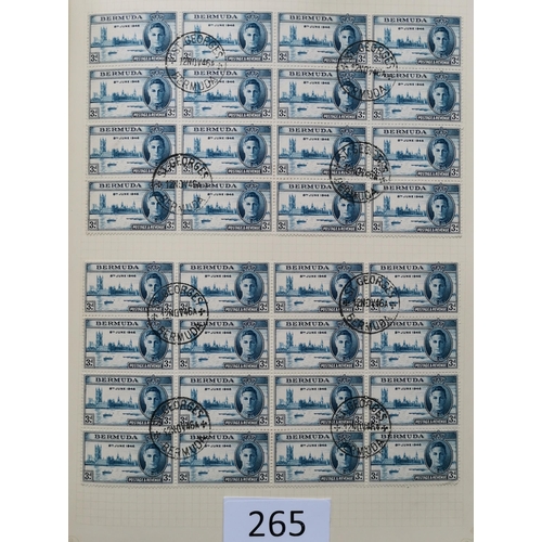 265 - BERMUDA.  QV-QE Mint and duplicated used (heavy in places) collection on leaves with QV used  1902-1... 