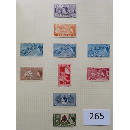 265 - BERMUDA.  QV-QE Mint and duplicated used (heavy in places) collection on leaves with QV used  1902-1... 