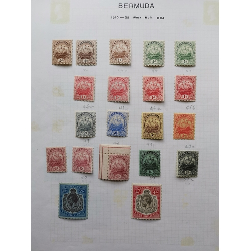 266 - BERMUDA.  QV-early QE M/U range on leaves  some mixed condition with 1883-04 vals to 1/- M/U (2d blu... 