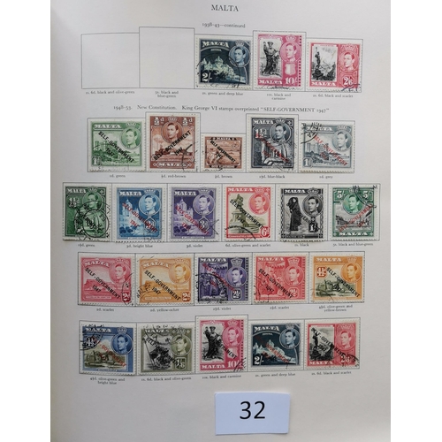 32 - MIXED WORLD.  KGVI used collection in boxed SG Crown album (good condition)  incl. defin sets and pa... 