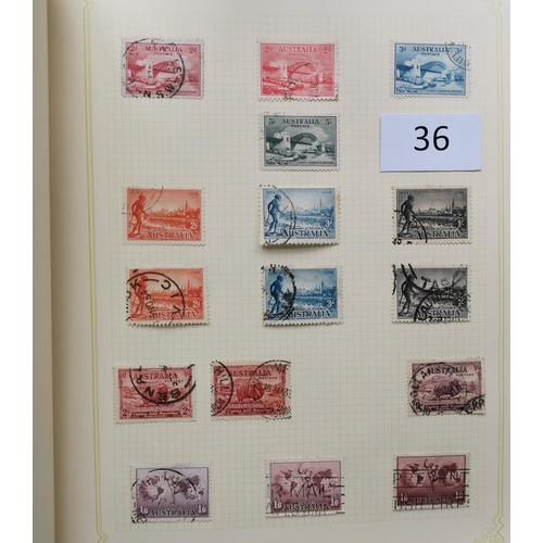 36 - MIXED WORLD.  A collection of A-B BC countries  with Aden  much Australia incl. 1932 Bridge 5/- FU  ... 