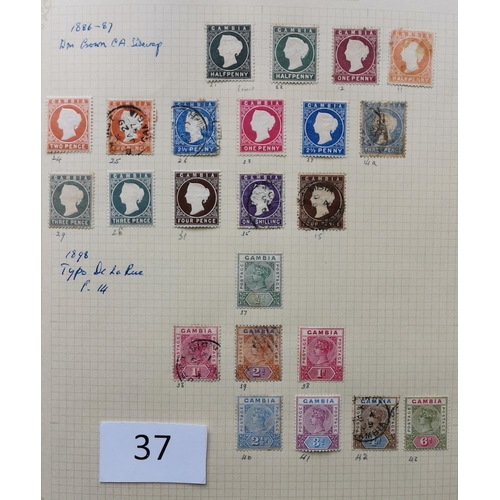 37 - MIXED WORLD.  BRITISH AFRICA. QV to c.1960's M and U collection in album incl. Gambia  Gold Coast  N... 