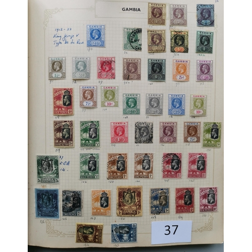 37 - MIXED WORLD.  BRITISH AFRICA. QV to c.1960's M and U collection in album incl. Gambia  Gold Coast  N... 