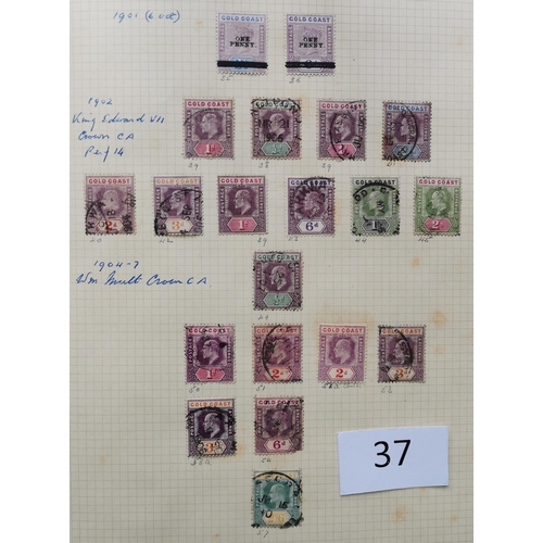 37 - MIXED WORLD.  BRITISH AFRICA. QV to c.1960's M and U collection in album incl. Gambia  Gold Coast  N... 