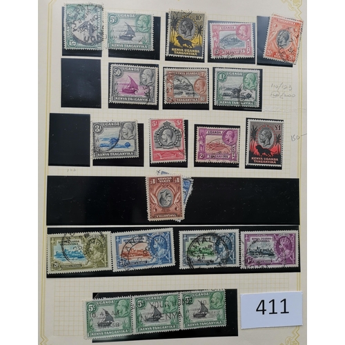 411 - KENYA, UGANDA AND TANGANYIKA.  M and U collection in album  main value in early to middle period inc... 