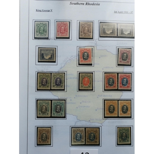 42 - MIXED WORLD.  BRITISH AFRICA. M collection written up on leaves in binder  varied condition  value i... 