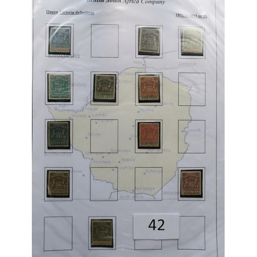 42 - MIXED WORLD.  BRITISH AFRICA. M collection written up on leaves in binder  varied condition  value i... 