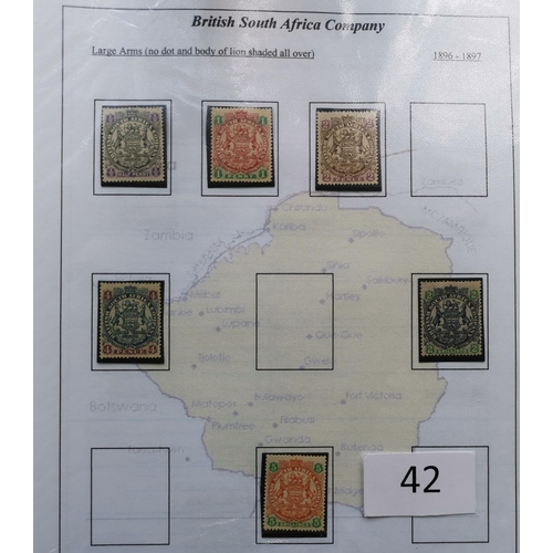 42 - MIXED WORLD.  BRITISH AFRICA. M collection written up on leaves in binder  varied condition  value i... 