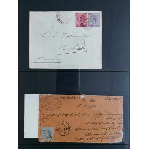 424 - MALAYSIA.  QV-KGV used collection on stocksheets  strength in Straits Settlements incl. 1867 surchar... 