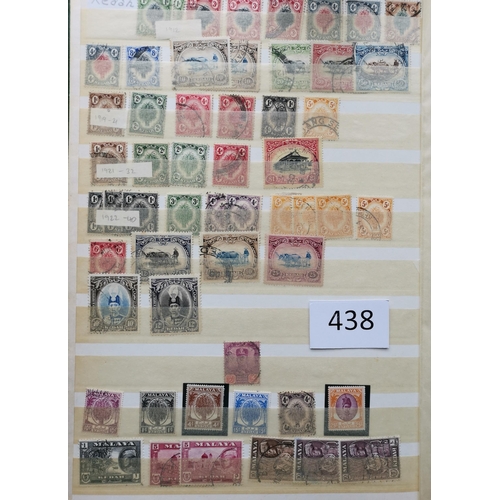 438 - MALAYSIA.  Mainly used ranges in stockbook  from early issues onwards. (1 000's)