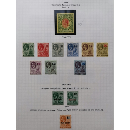 445 - MONTSERRAT.  QV to early QE M or o.g. collection incl. 1903 5/- and 1914 5/- fine M  and o.g. issues... 