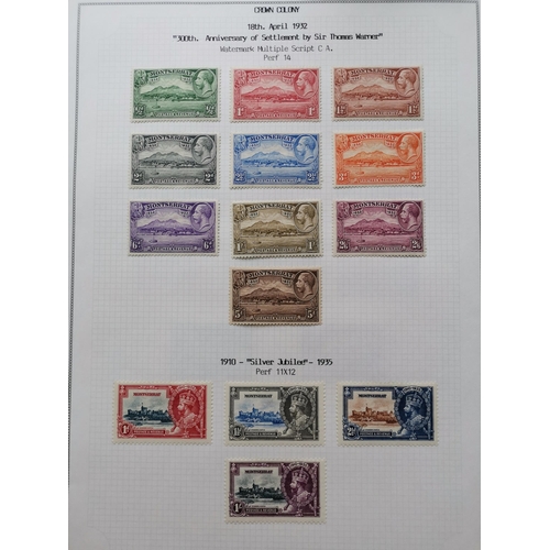 445 - MONTSERRAT.  QV to early QE M or o.g. collection incl. 1903 5/- and 1914 5/- fine M  and o.g. issues... 