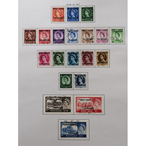 447 - MOROCCO AGENCIES.  FU collection on leaves with QV vals to 1p and 2p (both x 2)  British Seahorses 2... 