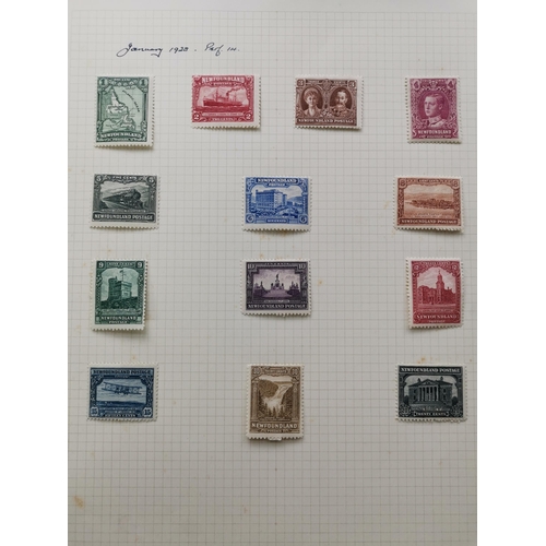 452 - NEWFOUNDLAND.  Collection on leaves  mainly M  varied condition but includes fine  incl. 1865-71 12c... 