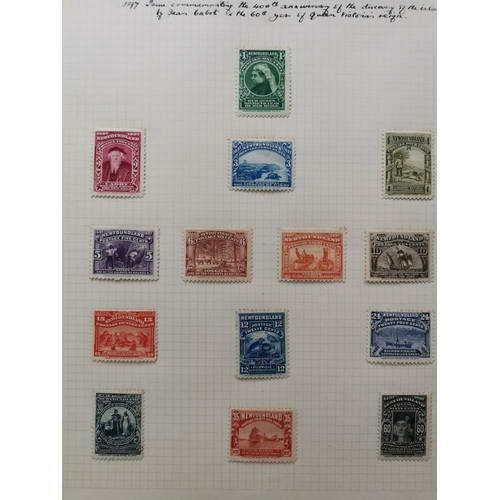 452 - NEWFOUNDLAND.  Collection on leaves  mainly M  varied condition but includes fine  incl. 1865-71 12c... 