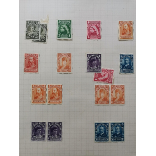 452 - NEWFOUNDLAND.  Collection on leaves  mainly M  varied condition but includes fine  incl. 1865-71 12c... 