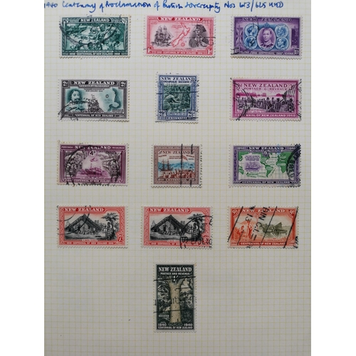 456 - NEW ZEALAND.  KEVII-KGVI mainly M collection on leaves with 1909-16 vals to 6d  1915-30 vals to 1/- ... 