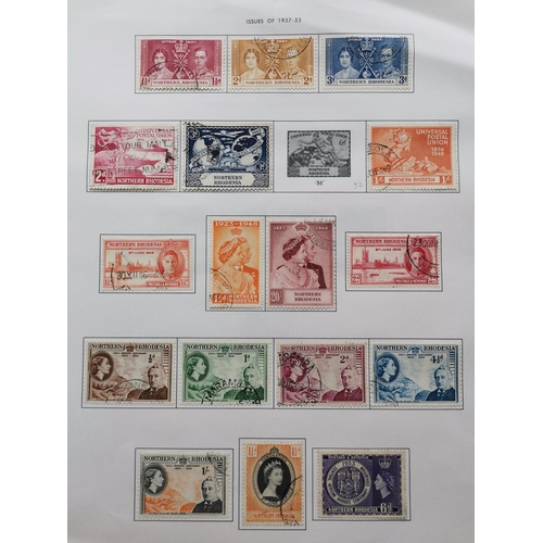 488 - RHODESIAS.  NORTHERN RHODESIA. Fine used with 1925-9 3/-  7/6d and 10/-  1935 SJ set  P. Due 1929-54... 