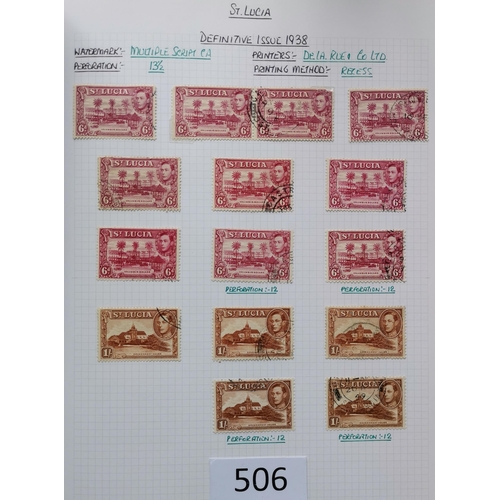 506 - ST LUCIA.  Used/FU range in 2 volumes to 2002  QV in usual mixed condition. STC. £1 580. (100's)