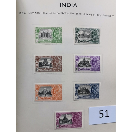 51 - MIXED WORLD.  1935 Jubilee omnibus issues complete less Fiji and Egypt  o.g.  in special album. (249... 